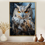 Grey Owl Nights Watch I - Animals Canvas Wall Art