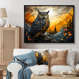 Yellow Owl Nights Watch Geometric - Yellow Owl Wall Art