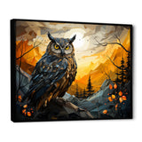 Yellow Owl Nights Watch Geometric - Yellow Owl Wall Art