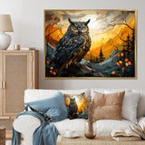 Yellow Owl Nights Watch Geometric - Yellow Owl Wall Art