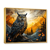 Yellow Owl Nights Watch Geometric - Yellow Owl Wall Art