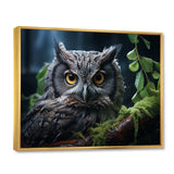 Grey Owl Portrait - Owl Bedroom Wall Art