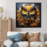 Yellow Owl Wise Owl Papercut - Owl Wall Decor