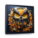 Yellow Owl Wise Owl Papercut - Owl Wall Decor