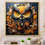Yellow Owl Wise Owl Papercut - Owl Wall Decor