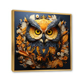 Yellow Owl Wise Owl Papercut - Owl Wall Decor