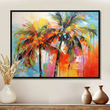 Popart Palm Trees I - Floral Canvas Wall Art