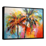 Popart Palm Trees I - Floral Canvas Wall Art