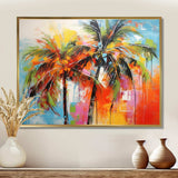 Popart Palm Trees I - Floral Canvas Wall Art