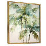 Green Minimalims Palm Trees I - Floral Canvas Wall Art