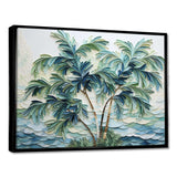 Green Minimalims Palm Trees VII - Floral Canvas Wall Art