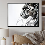 Grey White Panther Abstract Elegance - Panther Wall Decor