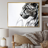 Grey White Panther Abstract Elegance - Panther Wall Decor