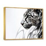 Grey White Panther Abstract Elegance - Panther Wall Decor