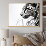 Grey White Panther Abstract Elegance - Panther Wall Decor