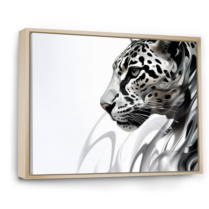 Grey White Panther Abstract Elegance - Panther Wall Decor