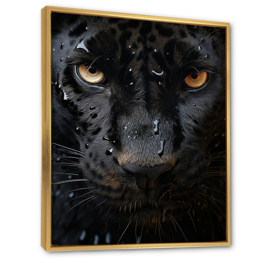 Black White Panther Abstract Encounter - Panther Wall Art Prints