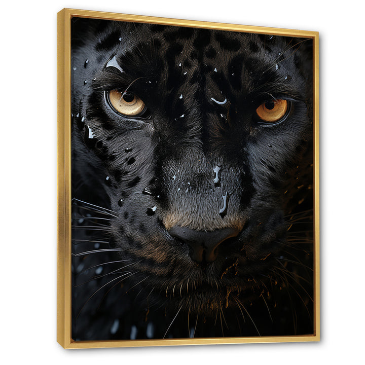 Black White Panther Abstract Encounter - Panther Wall Art Prints