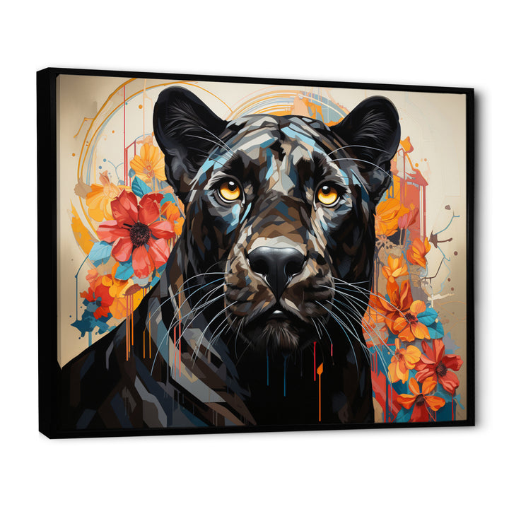 Panther Elusive Panther Geometric - Panther Bedroom Wall Art