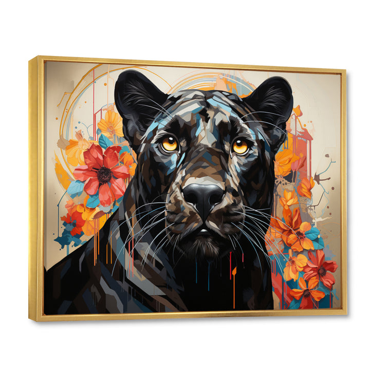 Panther Elusive Panther Geometric - Panther Bedroom Wall Art
