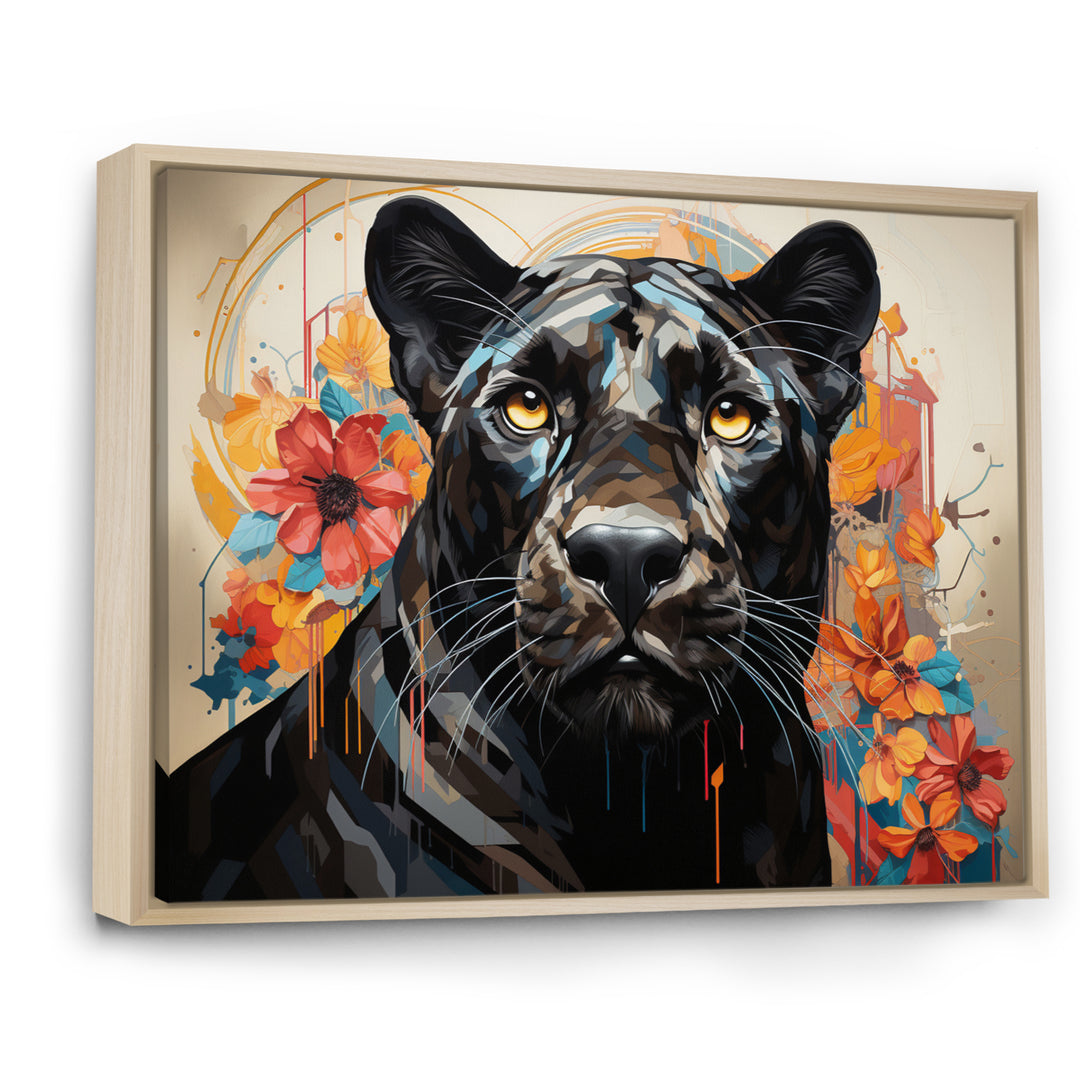 Panther Elusive Panther Geometric - Panther Bedroom Wall Art