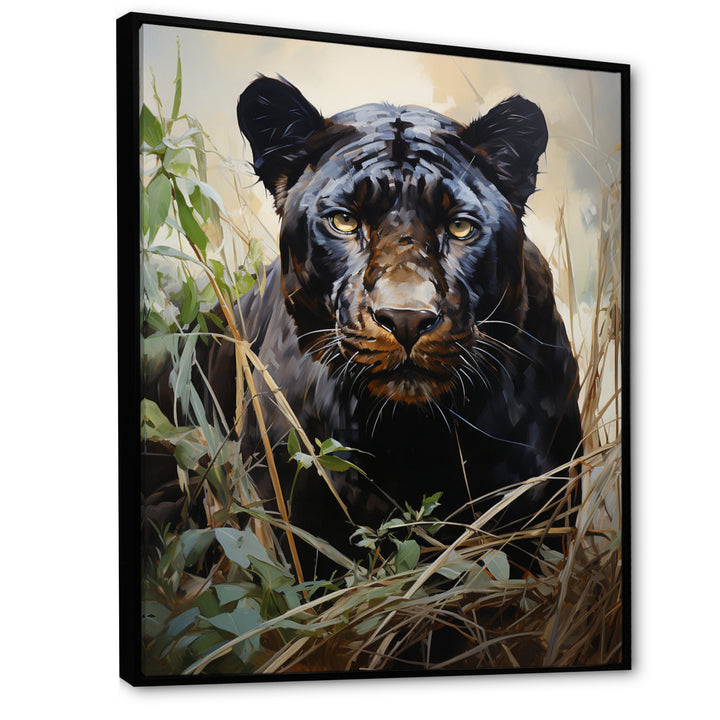 Panther En Plein Air - Panther Canvas Wall Art