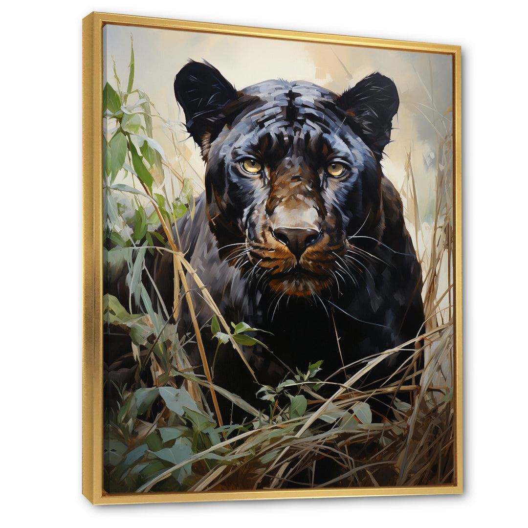 Panther En Plein Air - Panther Canvas Wall Art