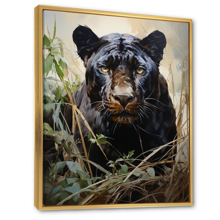 Panther En Plein Air - Panther Canvas Wall Art