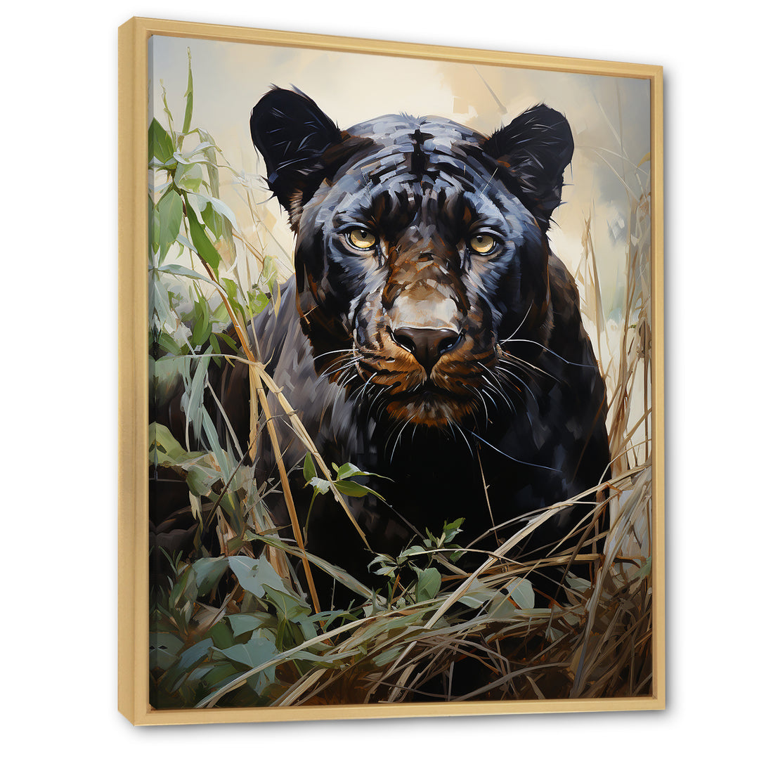 Panther En Plein Air - Panther Canvas Wall Art