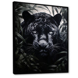 Black White Panther Contrasting Patterns - Panther Canvas Wall Art