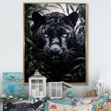 Black White Panther Contrasting Patterns - Panther Canvas Wall Art
