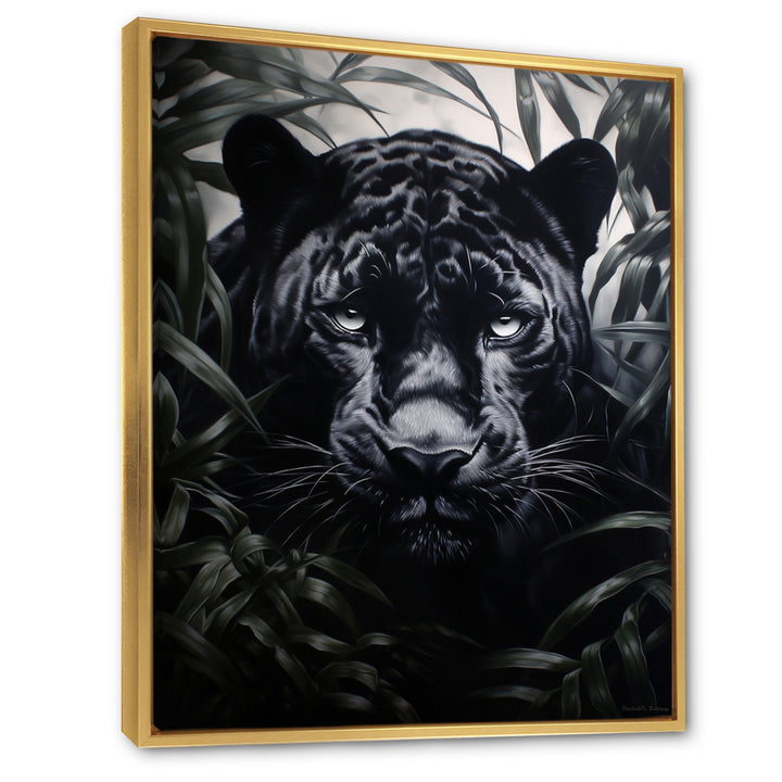 Black White Panther Contrasting Patterns - Panther Canvas Wall Art