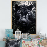 Black White Panther Contrasting Patterns - Panther Canvas Wall Art