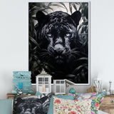 Black White Panther Contrasting Patterns - Panther Canvas Wall Art