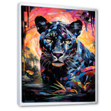 Colorful Panther Futuristic Wilderness Futurist - Multi-Color Panther Wall Art