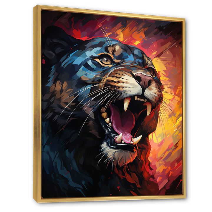 Colorful Panther Geometric Form - Multi-Color Panther Wall Art