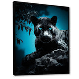 Red Blue Panther Hidden Observer Infrared - Panther Large Canvas Wall Art