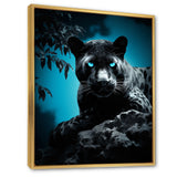 Red Blue Panther Hidden Observer Infrared - Panther Large Canvas Wall Art