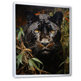 Green Panther Impressionist Elegance - Panther Home Decor Art