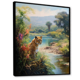 Coastal Tiger Impressionist Retreat - Tiger Living Room Wall Art