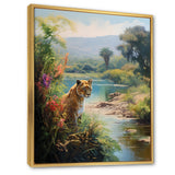 Coastal Tiger Impressionist Retreat - Tiger Living Room Wall Art