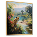 Coastal Tiger Impressionist Retreat - Tiger Living Room Wall Art
