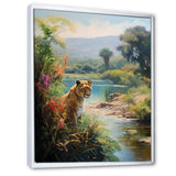 Coastal Tiger Impressionist Retreat - Tiger Living Room Wall Art