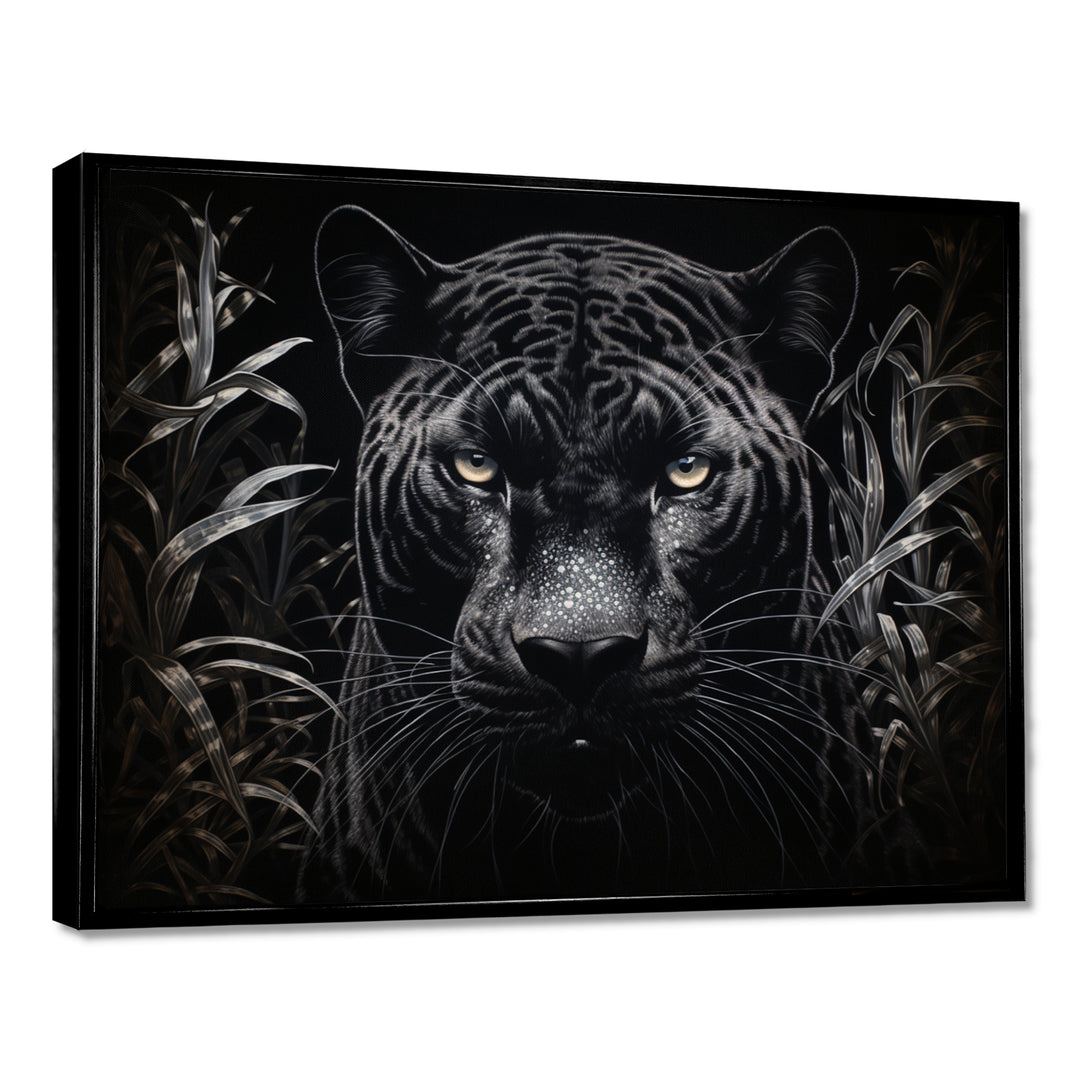 Black White Panther Nocturnal Majesty Scratchboard - Panther Wall Art Prints