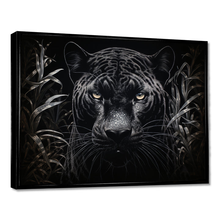 Black White Panther Nocturnal Majesty Scratchboard - Panther Wall Art Prints