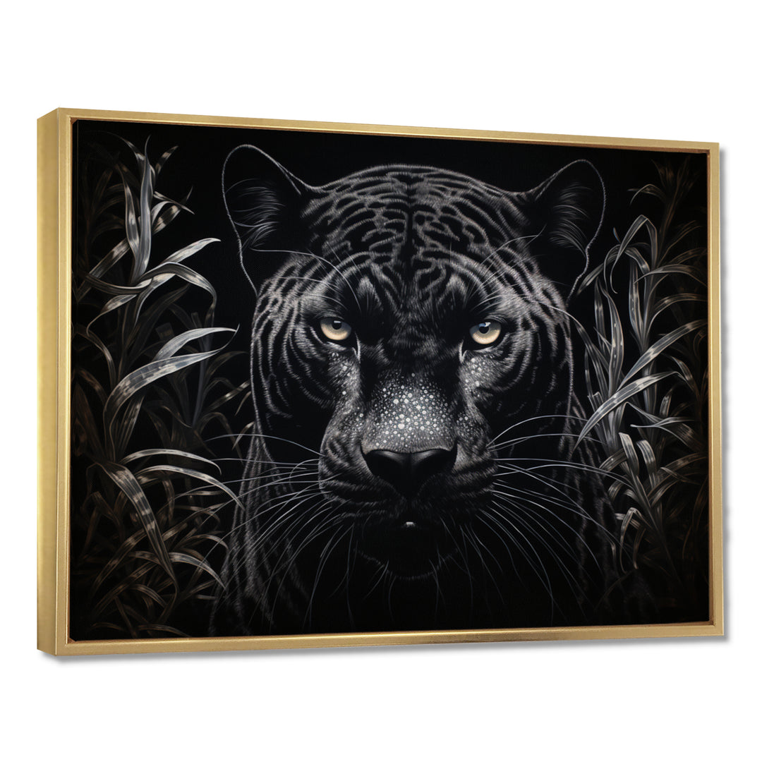 Black White Panther Nocturnal Majesty Scratchboard - Panther Wall Art Prints