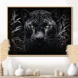 Black White Panther Nocturnal Majesty Scratchboard - Panther Wall Art Prints