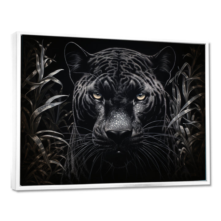 Black White Panther Nocturnal Majesty Scratchboard - Panther Wall Art Prints