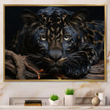 Black White Panther Portrait - Black Panther Wall Art