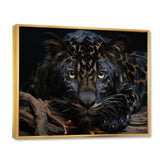 Black White Panther Portrait - Black Panther Wall Art